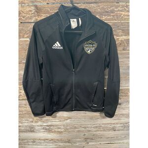 Waterloo United Adidas 1/4 Zip Fleece Youth‎ Large Black Ontario Canada
